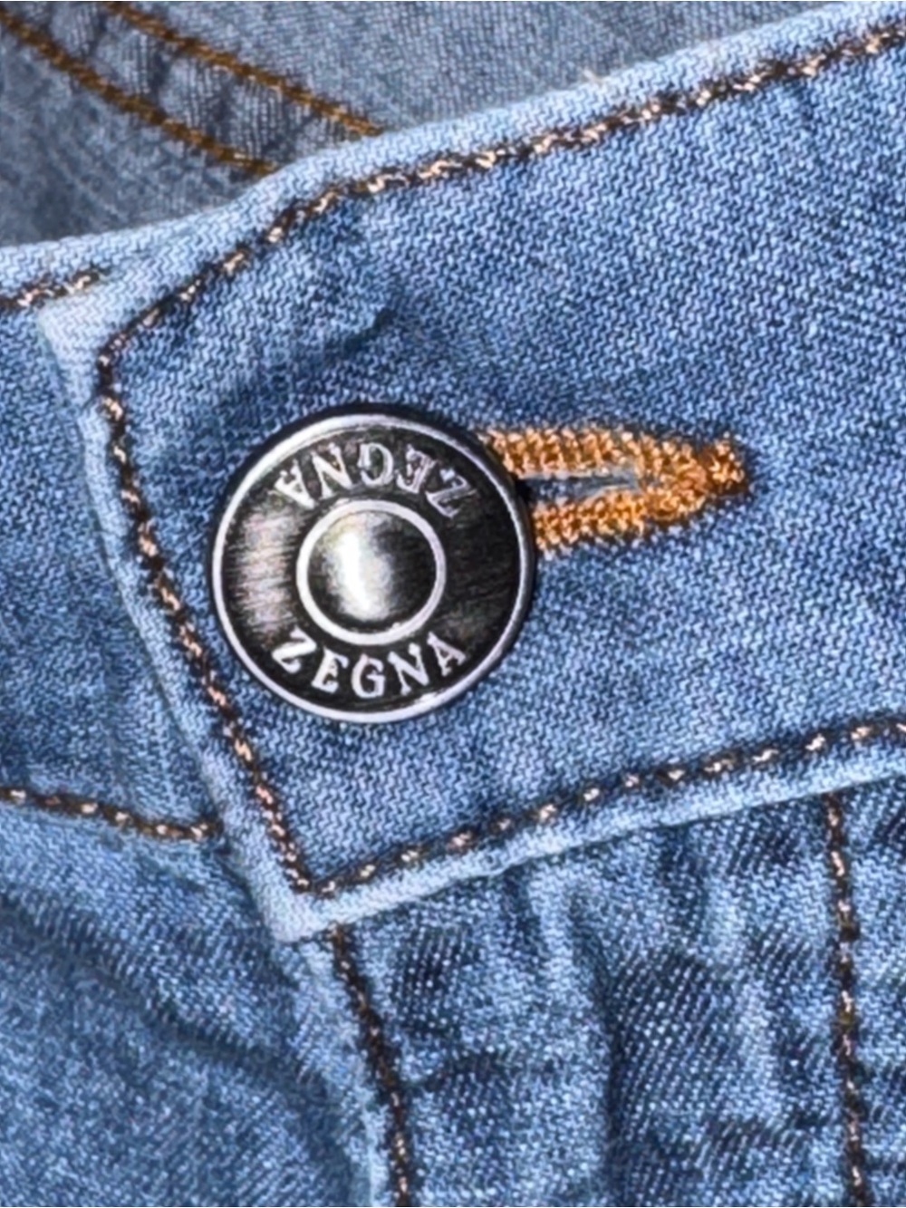 ❌SOLD❌115 ZEGNA Men's Slim Fit Roccia City Cotton-Linen Jeans - Blue, 36R - Picture 7 of 16